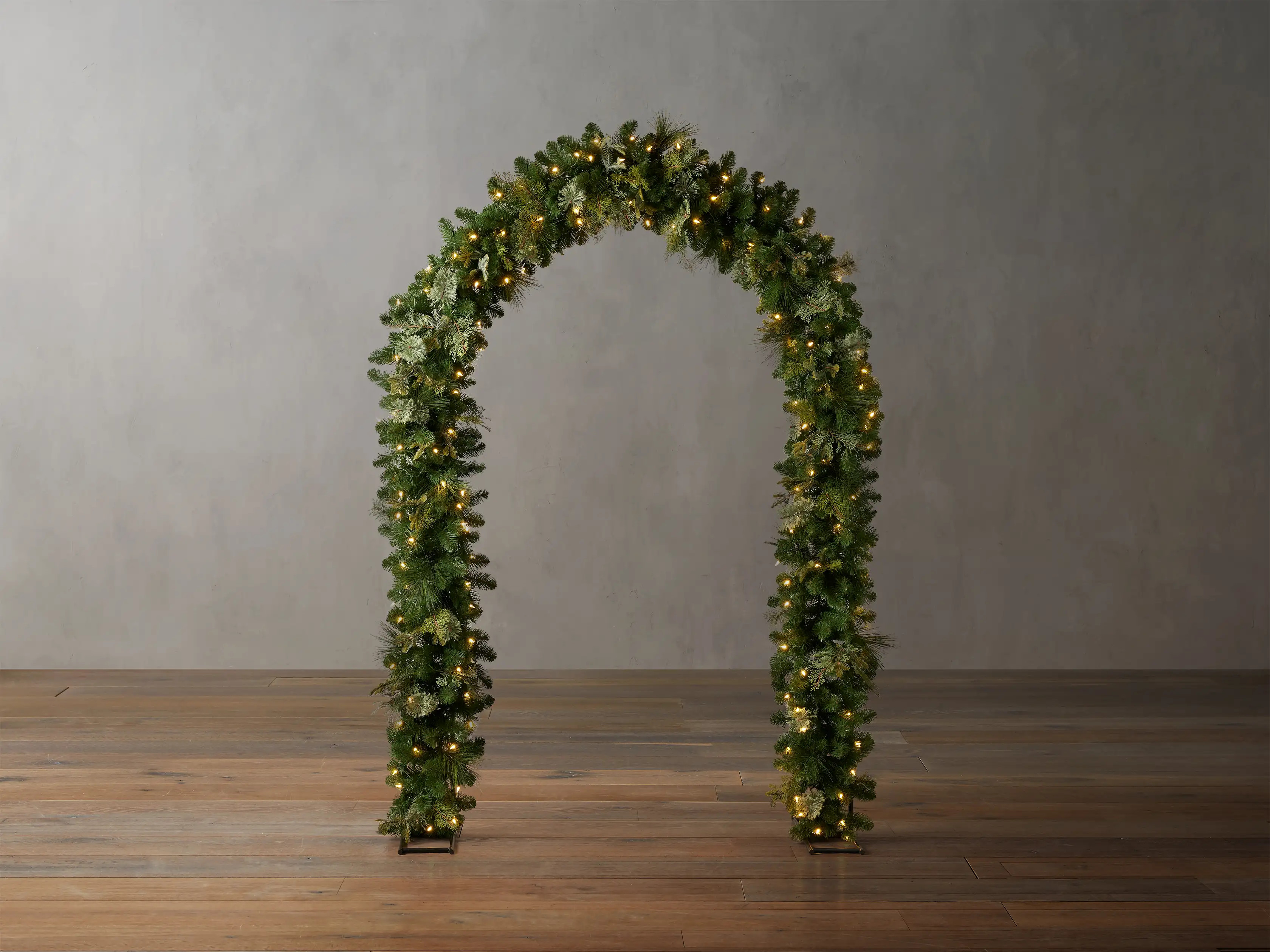 Pre-Lit Faux Mixed Green Archway | Arhaus