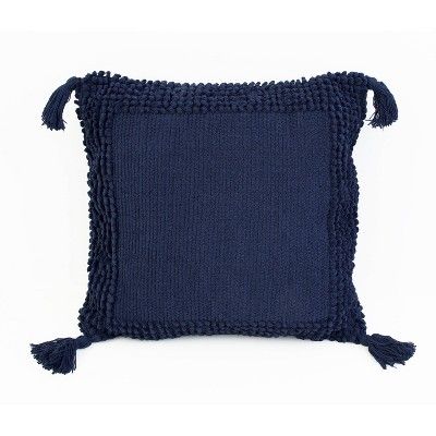20"x20" Oversize Vintage Lisburn Chenille Square Throw Pillow with Tassels - Décor Therapy | Target