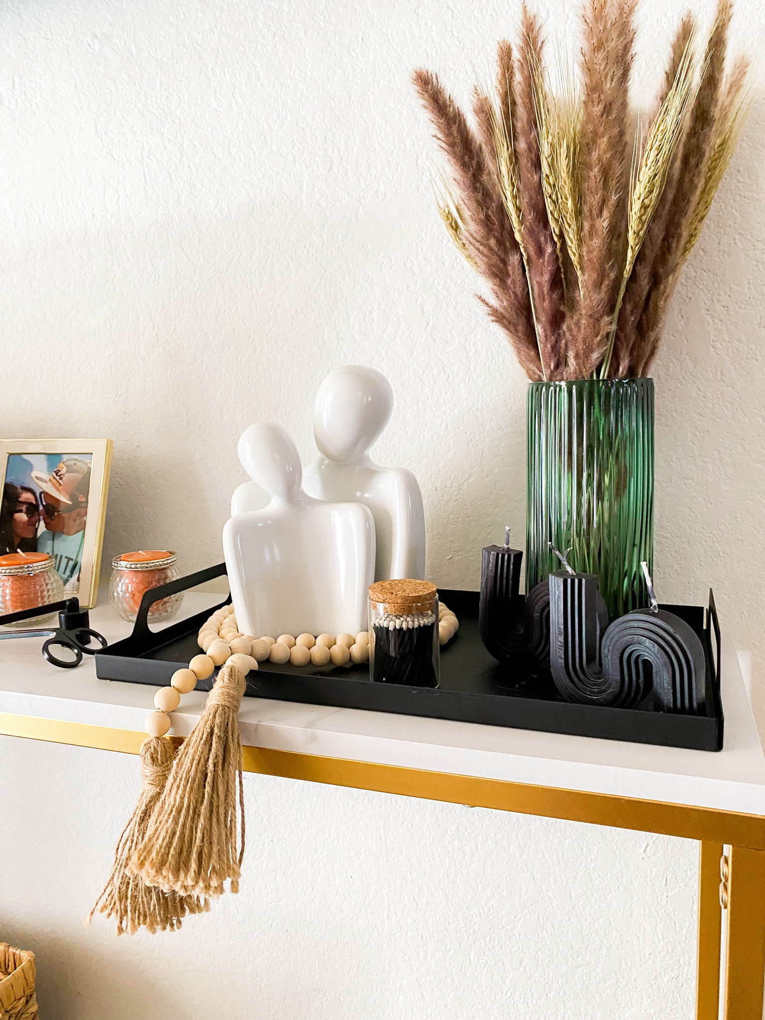 My favorite decor pieces; I am so obsessed with that ceramic couple. It’s made very well and compliments the space. The twist candles are decent, they tend to wobble and fall. I still like them, but they are uneven. At least those candles add some texture; Plus the flower vase really pops as well. 
My 4x6 white and gold frame is out of stock, they have a black and gold that’s gorgeous. Linked a similar white and gold frame. 
The farmhouse candle holders are amazing quality too! 

Price ranges: $10-$45 
#amazonfinds #fallfinds #homedecor #founditonamazon 

#LTKhome #LTKSeasonal #LTKsalealert