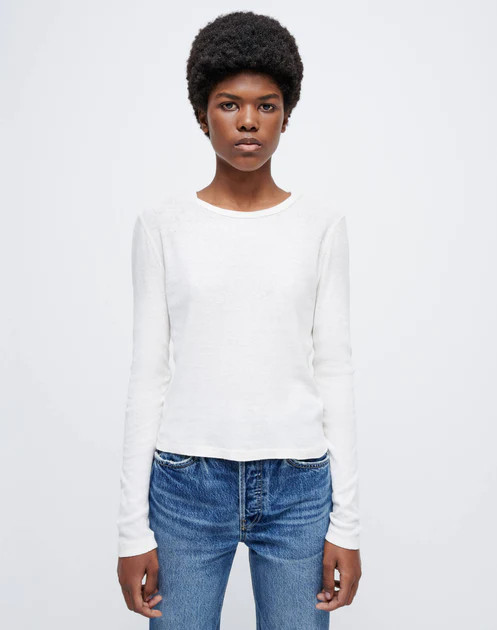 90s Baby Long Sleeve - Vintage White | RE/DONE