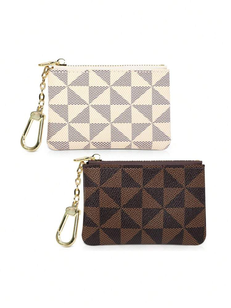 Coin Purse Mini Zip Key Chain Pouch Change Wallet Coin Pocket For Women Credit Card ID Key Headse... | SHEIN