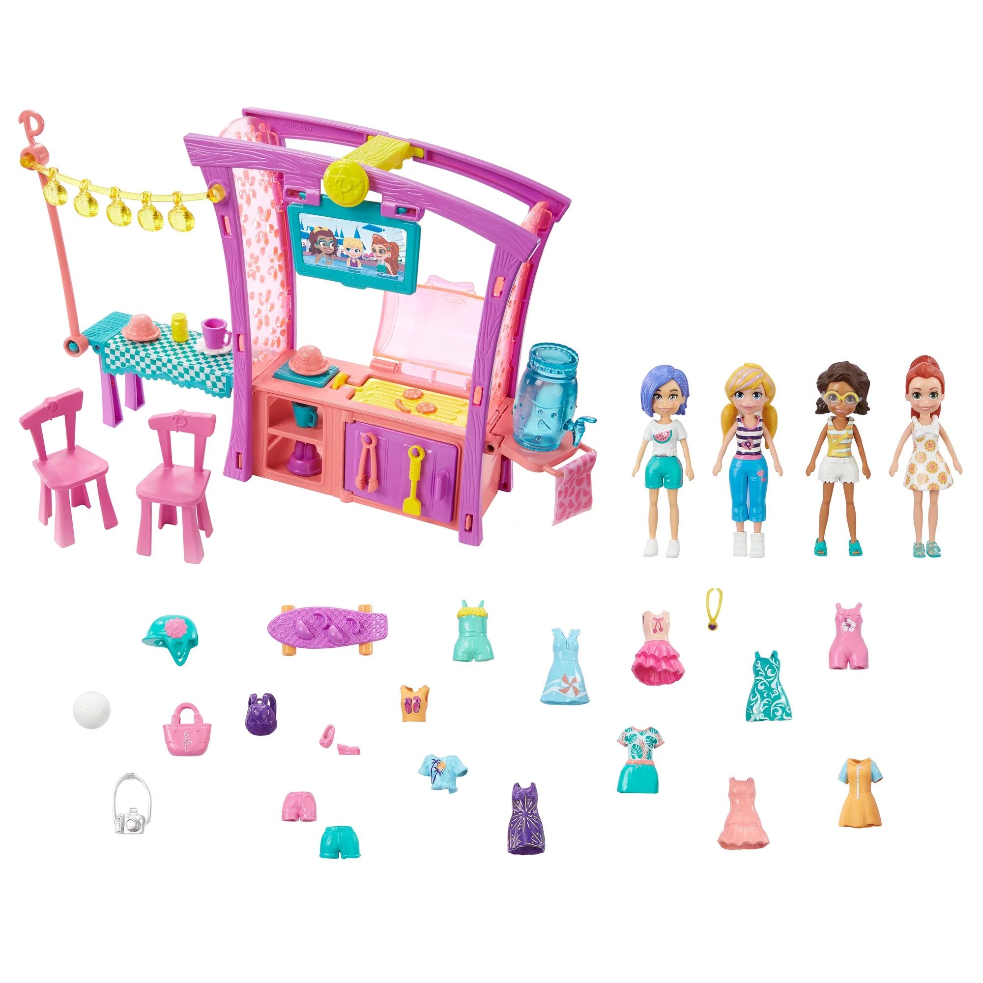 Polly Pocket BBQ Party Pack with Four 3-inch Dolls, 30+ Accessories, Great Gift for 4 Years Old &... | Walmart (US)