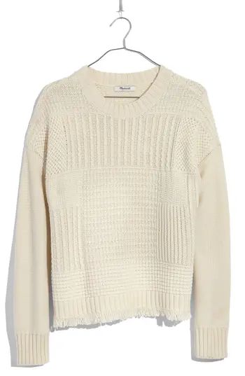 Women's Madewell Stitchmix Pullover, Size X-Small - White | Nordstrom