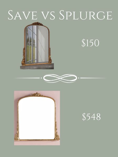 Save or splurge?  The save version of this mirror comes in two sizes  and two other colors. 





Anthropologie gleaming primrose mirror dupe, living room bedroom, Wayfair, gold vintage, inspired mirror, bathroom powder room

#LTKhome