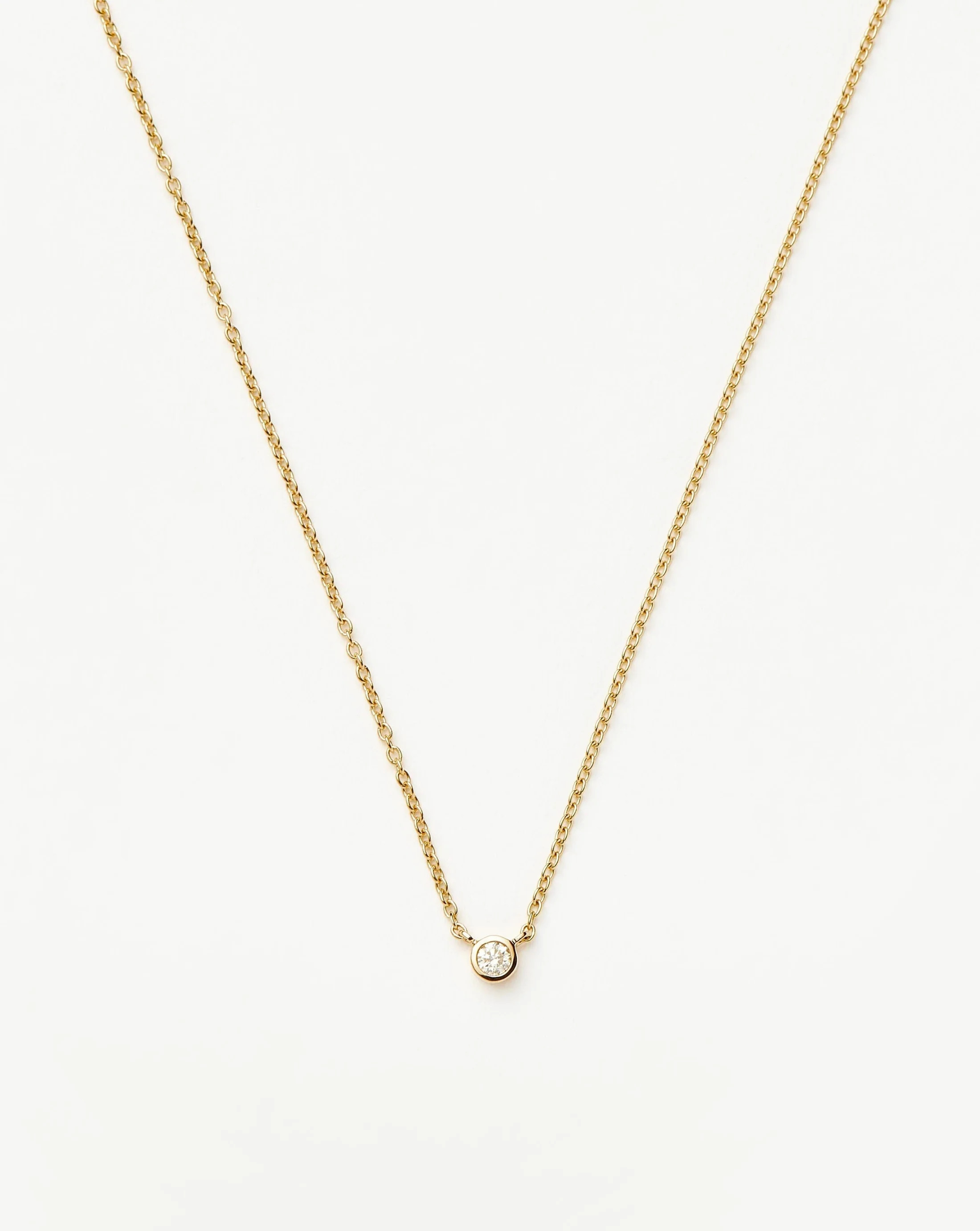 14ct Solid Gold Diamond Solitaire Pendant Necklace | Missoma | Missoma UK