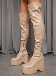 Minimalistic Side Zipper Platform Biker Boots SKU: sx2204211126707423(51 Reviews)$24.25$40.00-39%... | SHEIN