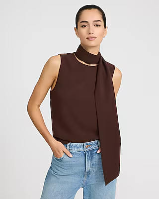 Scarf Neck Tank | Express