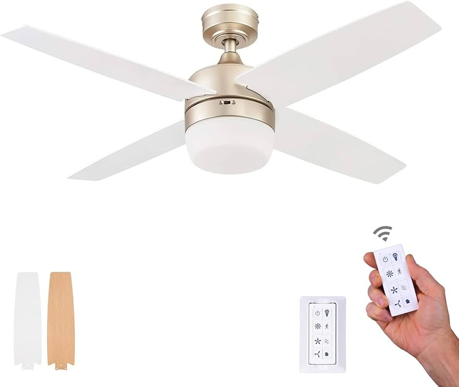 Prominence Home 51470-01 Atlas Ceiling Fan, 44, Champagne | Amazon (US)