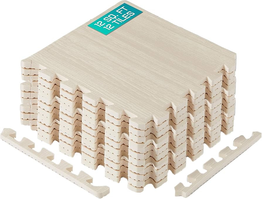 Yes4All EVA Interlocking Mats, Puzzle Floor Tiles, Foam Floor Padding with Border for Furniture, ... | Amazon (US)