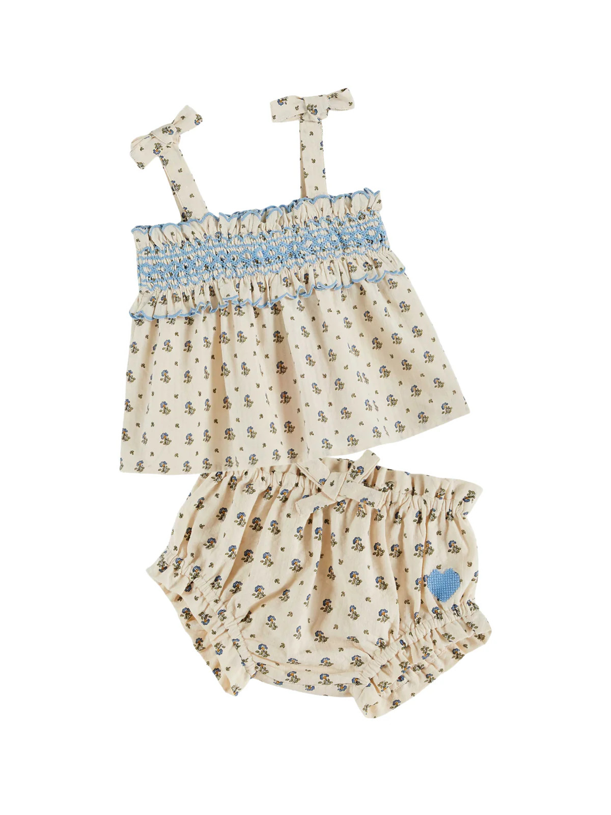 Iris Smocked Top and Baby Bloomers Set | Danrie