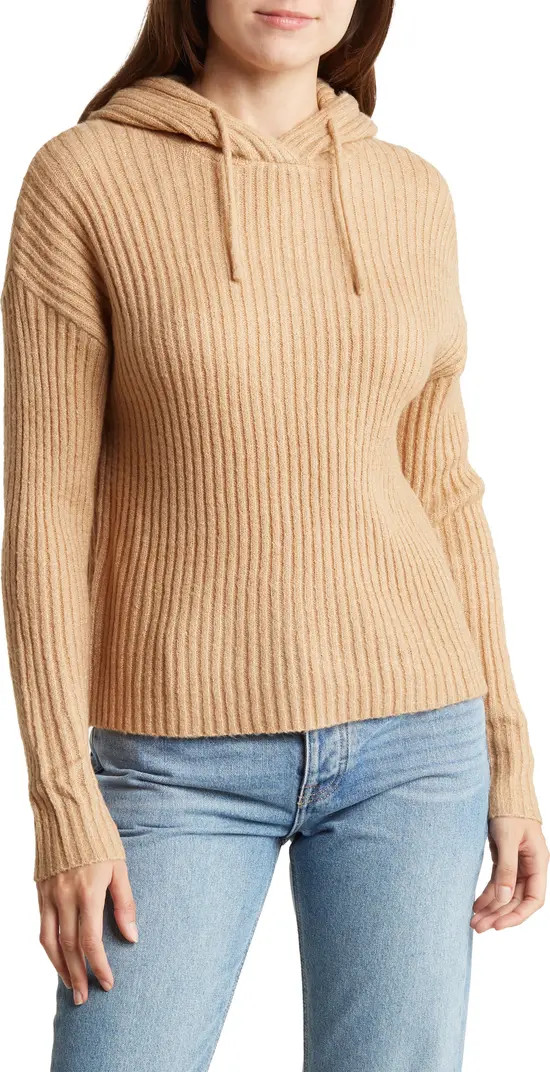 Cotton Emporium Ribbed Hooded Sweater | Nordstromrack | Nordstrom Rack