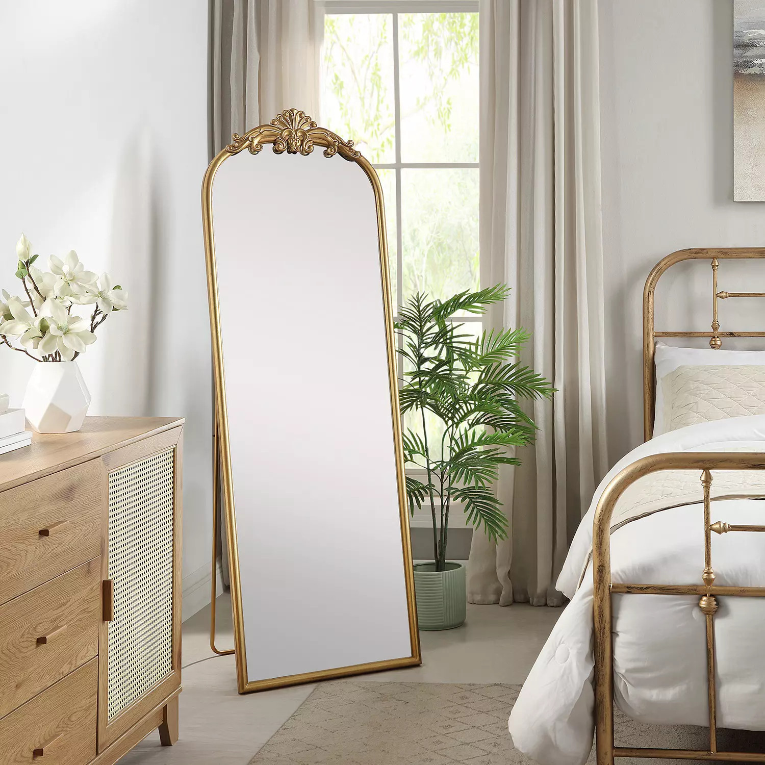 The Azalea Park Gold Filigree Easel Floor Length Mirror:- Gold | Sam's Club