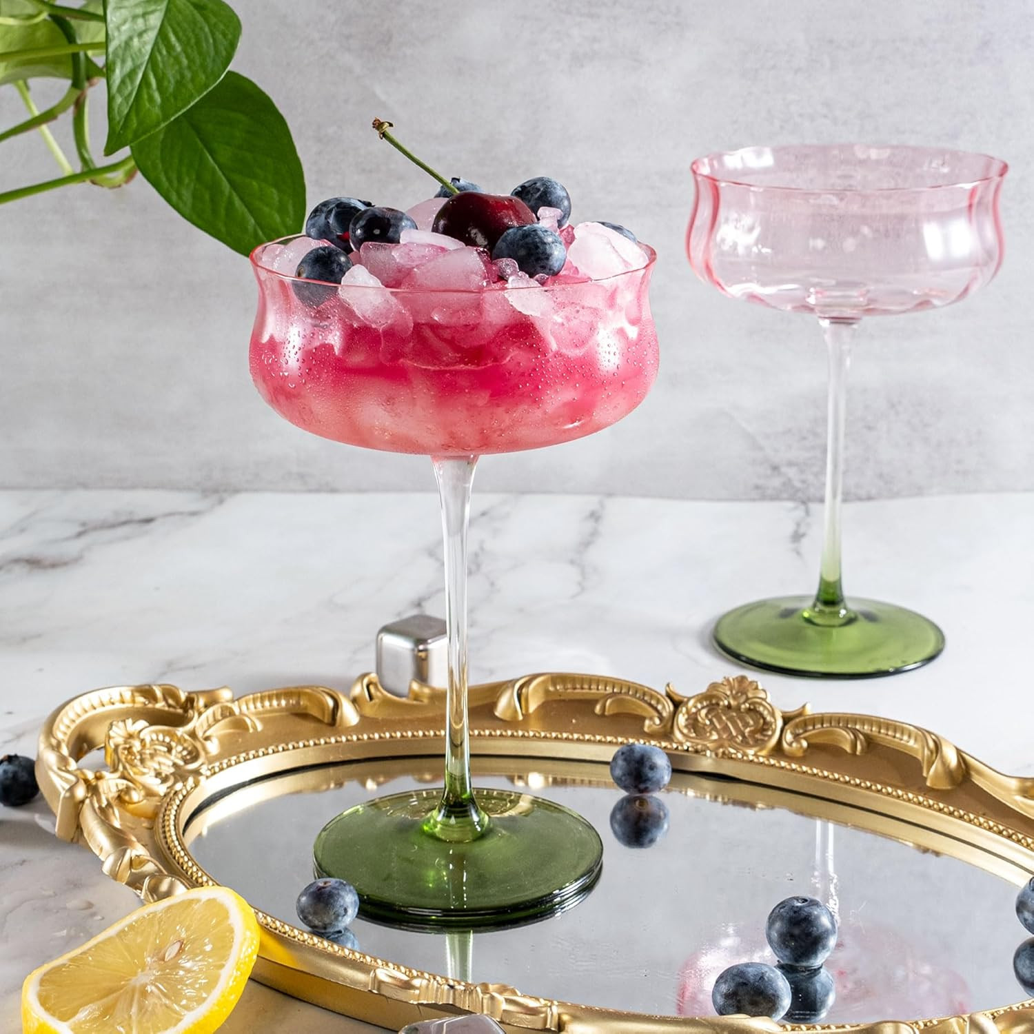 JEKOSEN Tulip Series Crystal Martini Cocktail Glasses 13 Ounce Set of 4 With Premium Gift Box Pre... | Amazon (US)