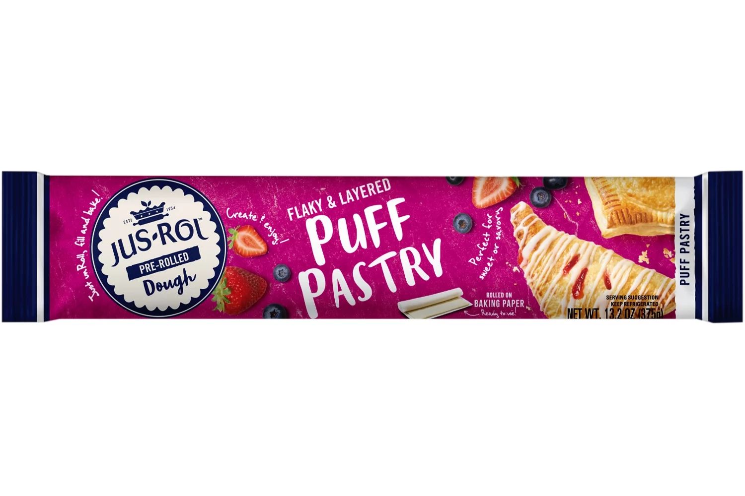 Jus-Rol Puff Pastry Pre-Rolled Refrigerated Dough, 13.2 oz | Walmart (US)