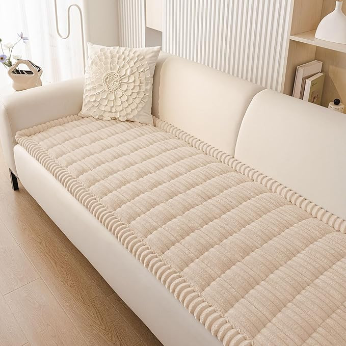 Smiry Couch Cover for Dogs Washable, Non Slip Fuzzy Pet Couch Covers for 3 Cushion Sofa Pet Frien... | Amazon (US)