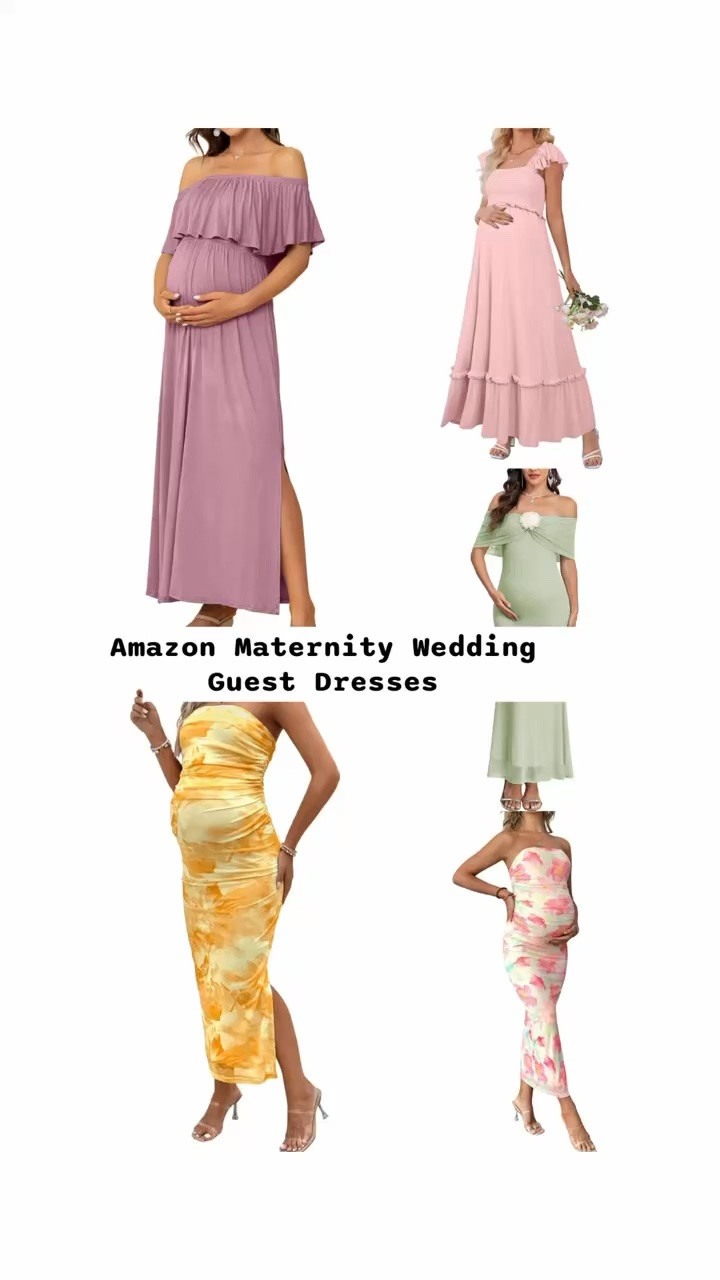 Affordable Amazon maternity wedding guest dresses. 

Baby shower dress, bridal shower dress, gender reveal dress, maternity fashion.

#LTKWedding #LTKSeasonal #LTKBump