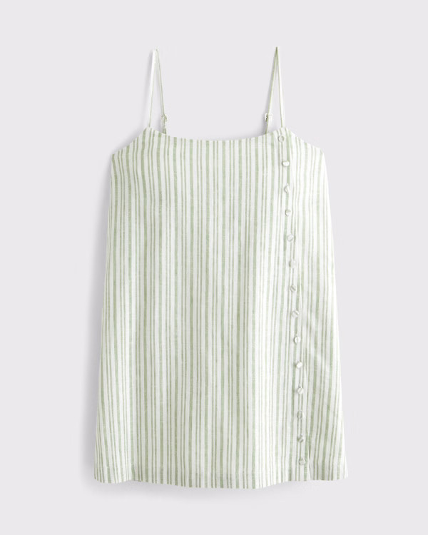 Women's Linen-Blend Button Skort | Women's Dresses & Jumpsuits | Abercrombie.com | Abercrombie & Fitch (US)
