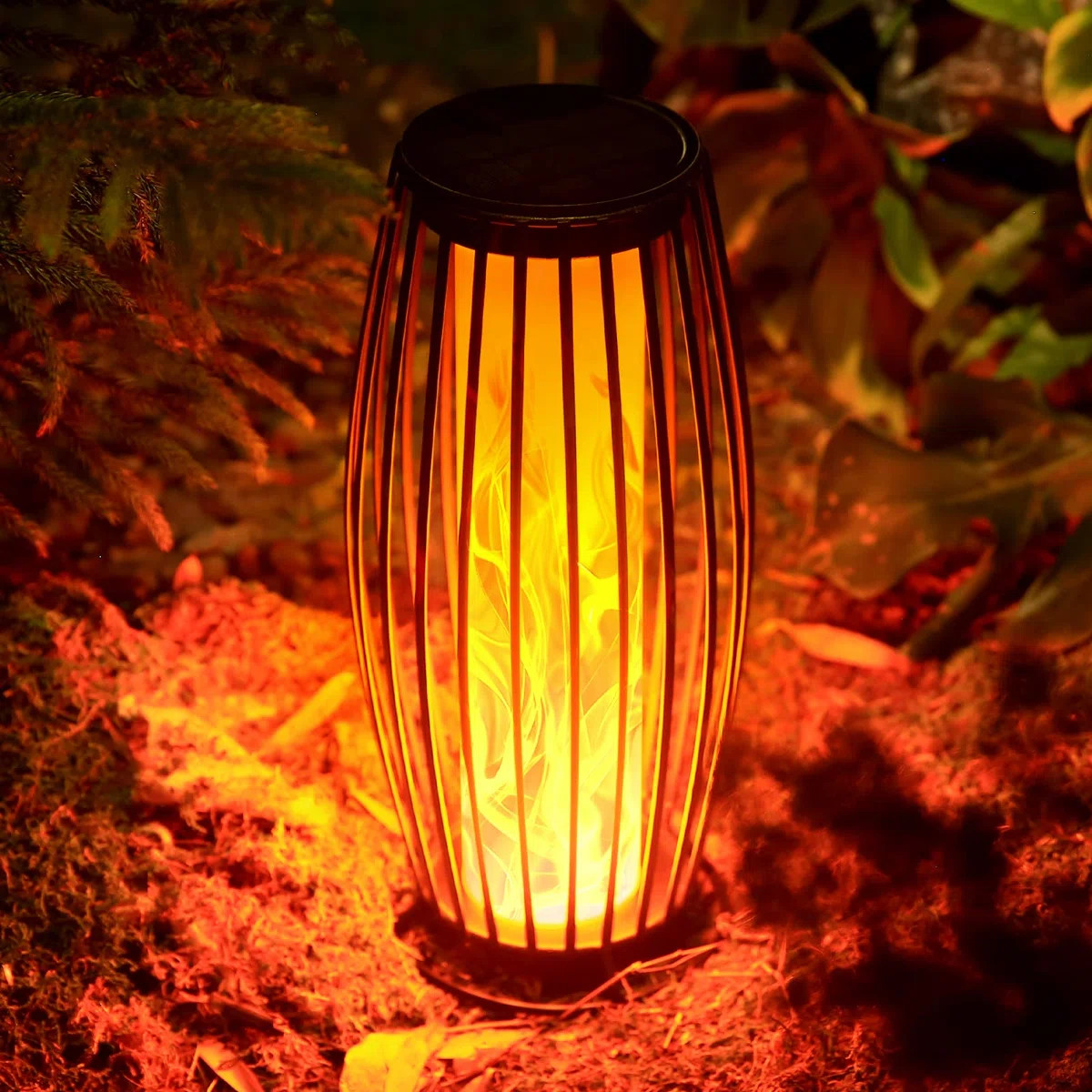 15.35'' Solar Lantern Outdoor Lights, Upgraded Flickering Flame Solar Lanterns Lights Outdoor | Wayfair North America