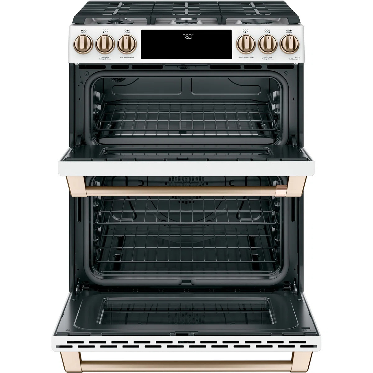 Café 30" 6.7 cu. ft. Smart Slide-in Gas Range with Griddle CGS750P4MW2 | Wayfair North America