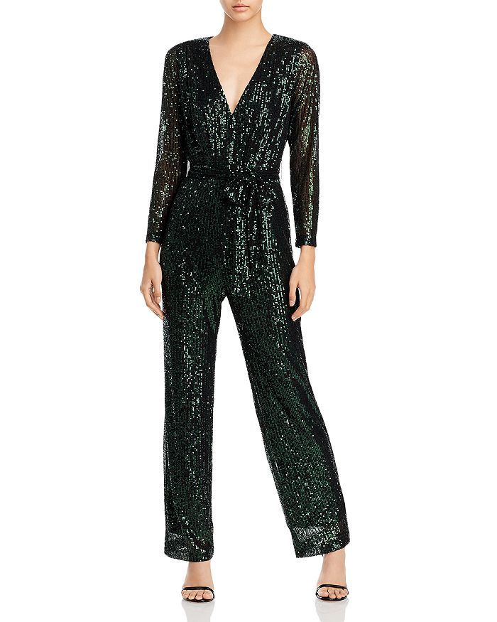 Sequined Long Sleeve Jumpsuit - 100% Exclusive | Bloomingdale's (US)