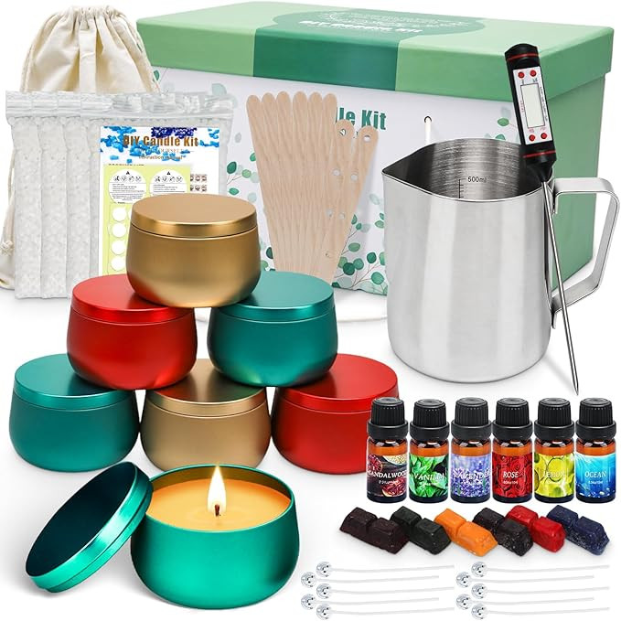 Candle Making Kit, Beeswax Scented Candles Supplies Arts and Crafts for Adults and Teens Gift Set... | Amazon (US)