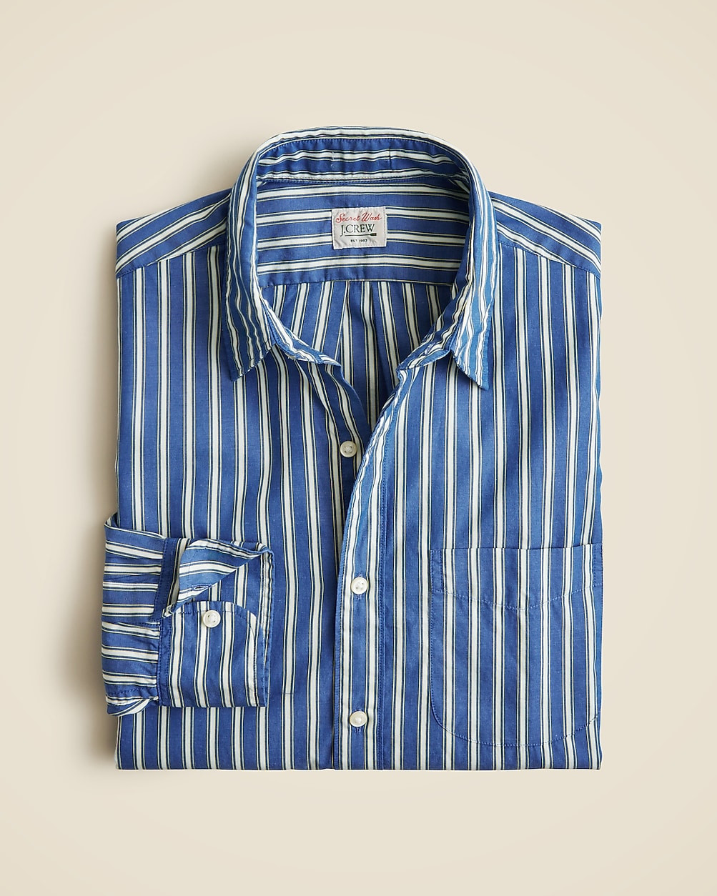 Secret Wash cotton poplin shirt with point collar | J. Crew US