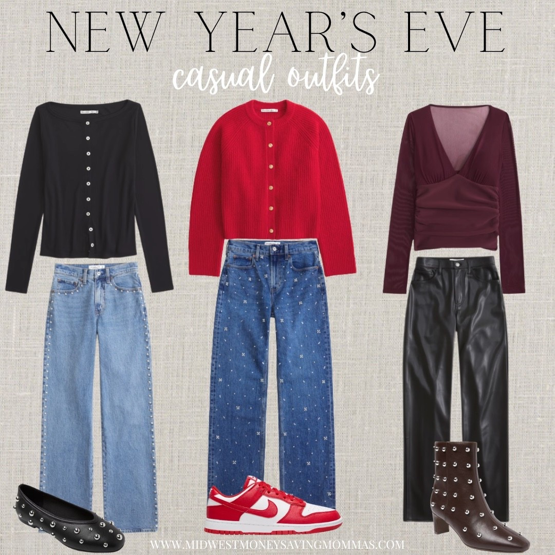 Casual New Year’s Eve outfits

Studded jeans  leather pants  studded boots  Nike dunks  winter outfit party outfit 

#LTKSeasonal #LTKHoliday #LTKootd