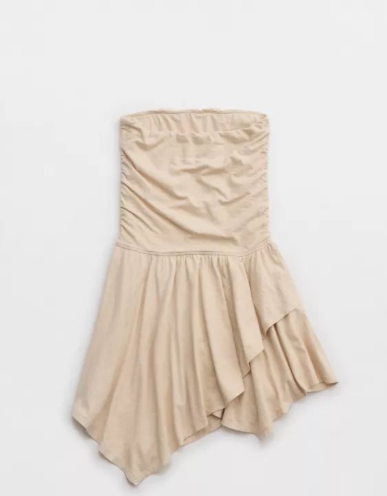 Aerie Strapless Handkerchief Mini Dress | Aerie