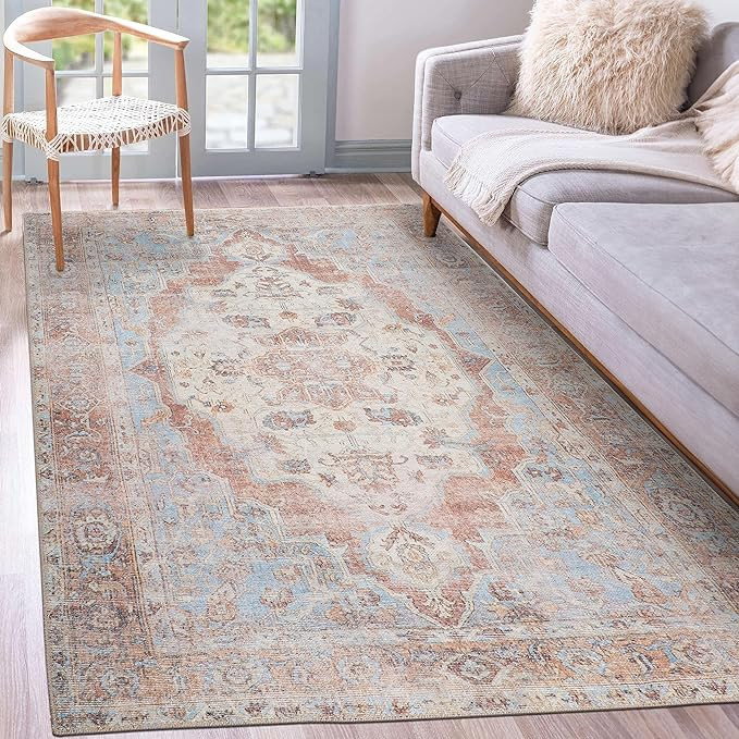 Bellini Rugs Machine Washable Rug with Non Slip Backing, Living Room Rug, Kitchen Area Rug, Pet F... | Amazon (US)
