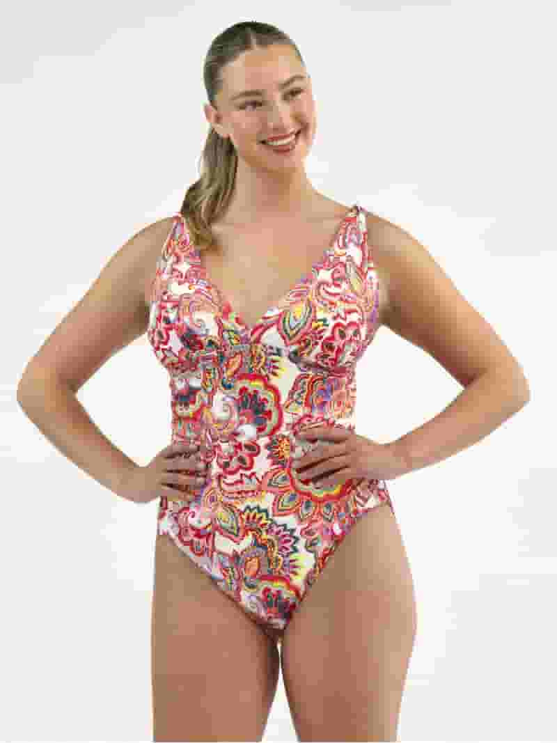 Time and Tru Women's and Women's Plus Plunge One Piece Swimsuit, Sizes XS-3X | Walmart (US)