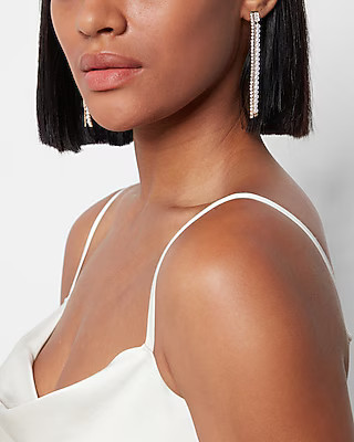 Pearl Chain Drop Earrings | Express
