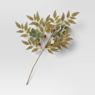 Fall Leaf Branch Green - Threshold™ | Target