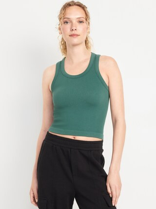 Fitted Seamless Ribbed Tank Top | Old Navy (US)