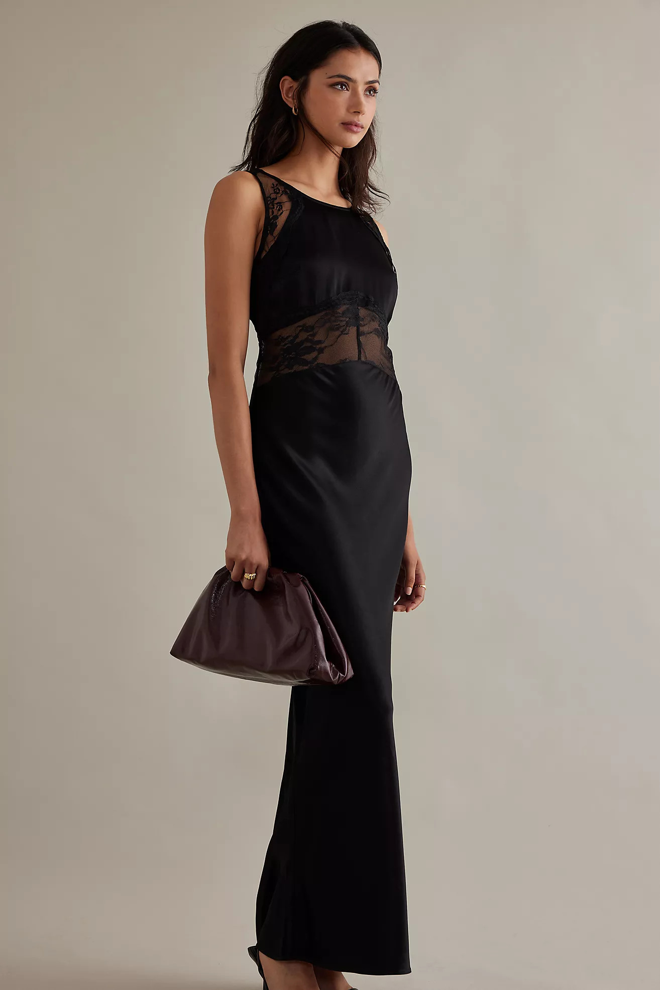 Lace Insert Maxi Slip Dress | Anthropologie (UK)