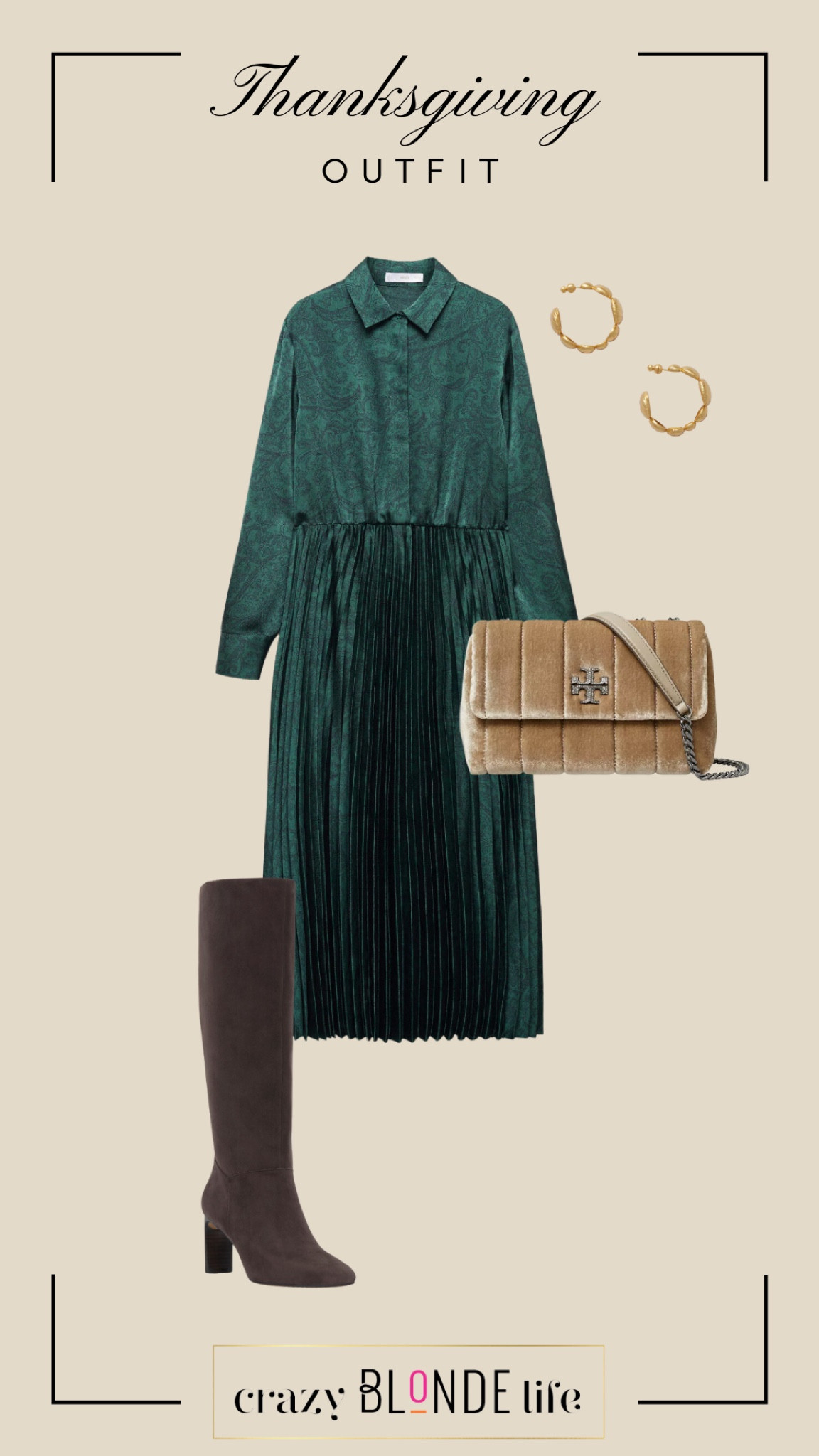 This Jess from Mango is a great option for thanksgiving and will transition right into the holiday! Hair with brown boots now and black or metallic for the holidays! 

#LTKshoecrush #LTKitbag #LTKHoliday