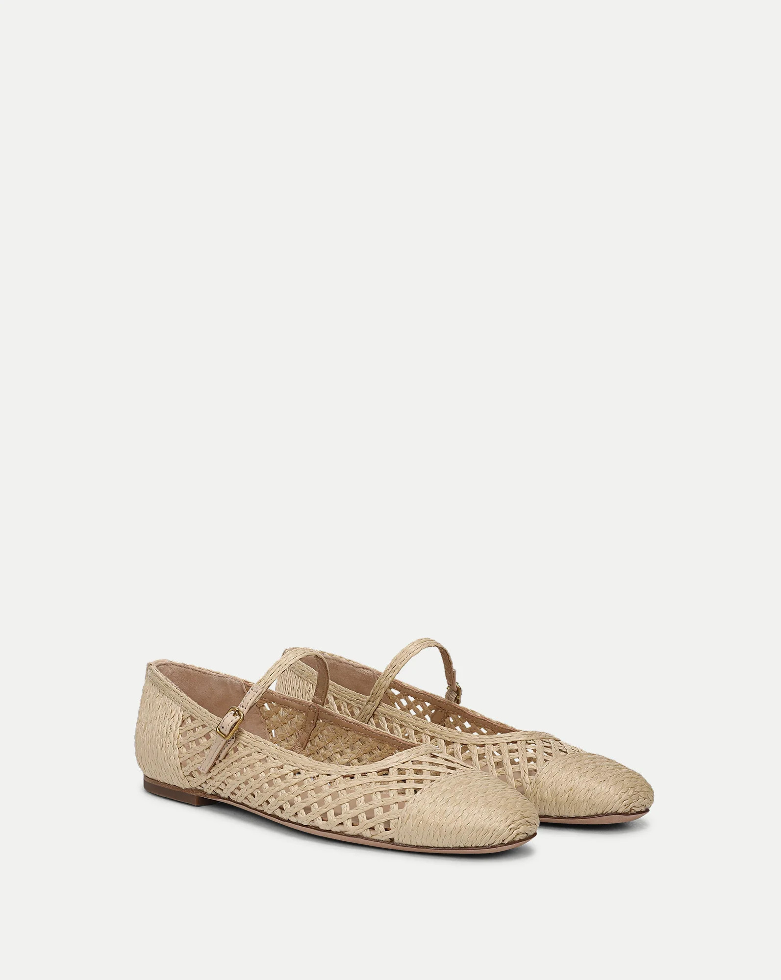 Ellie Raffia Flat in Natural | Veronica Beard | Veronica Beard UK