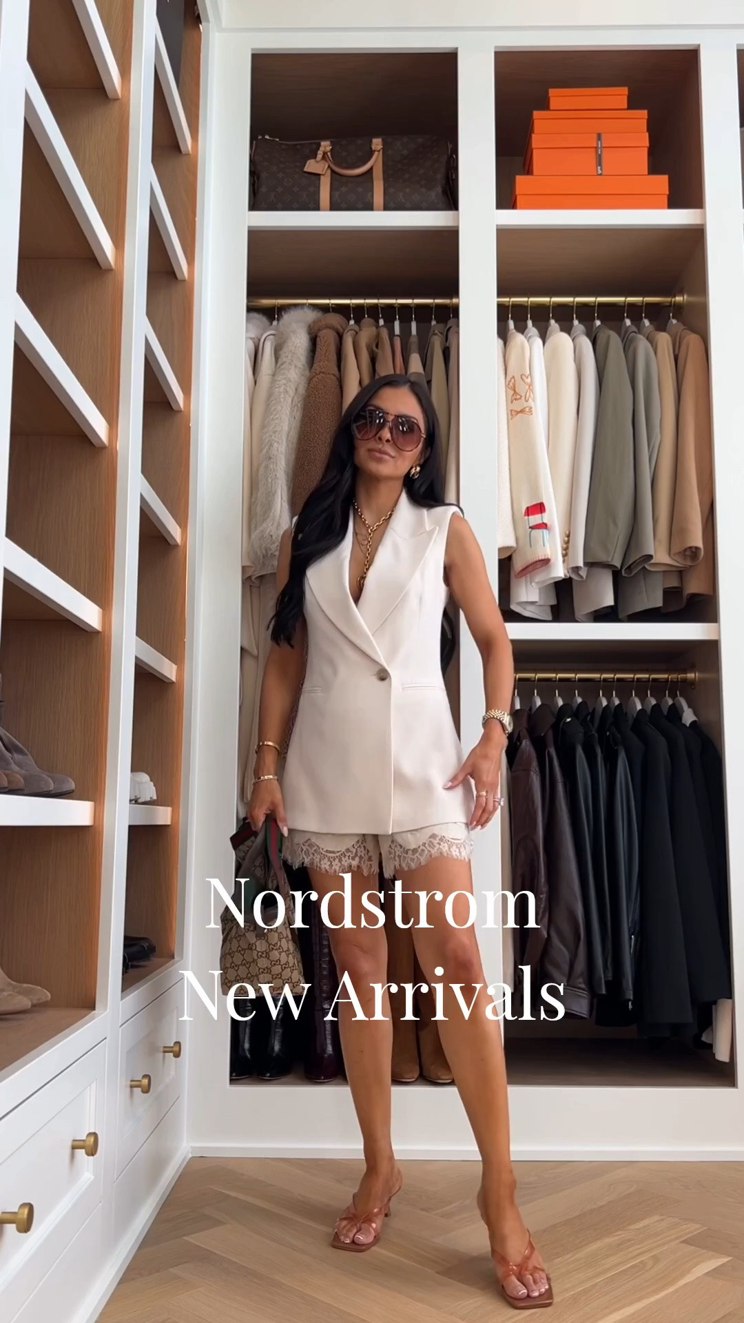 Nordstrom summer outfit
Nordstrom sleeveless blazer / vest top
Nordstrom lace trim shorts
Dolce vita jelly sandals 
Gucci giglio bag
Amazon best sunglasses

#LTKmomlife #LTKOver40 #LTKootd