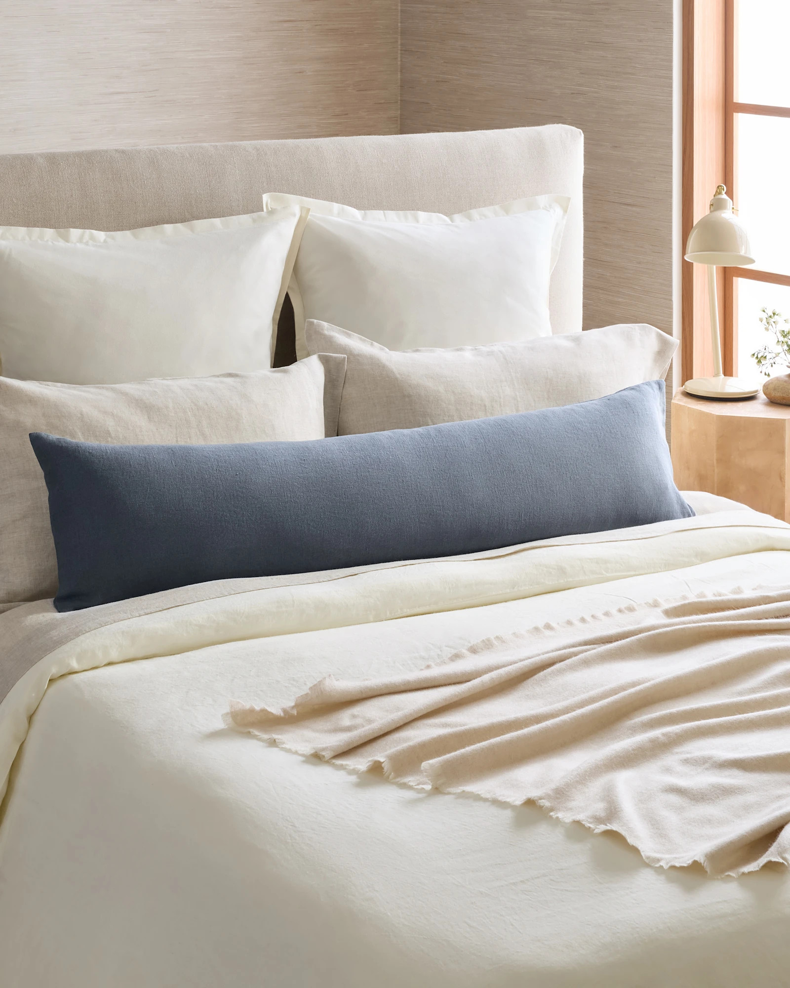 European Linen Oversized Lumbar Pillow in Nightfall | Quince