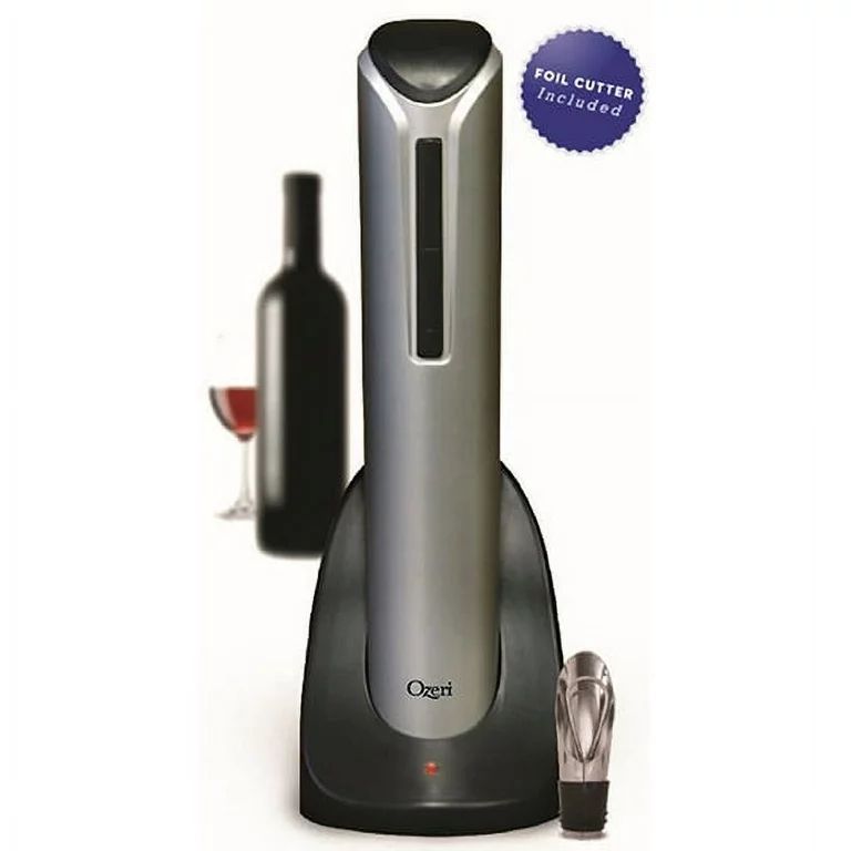 Ozeri Pro Electric Wine Bottle Opener with Wine Pourer, Stopper, Foil Cutter and Elegant Rechargi... | Walmart (US)