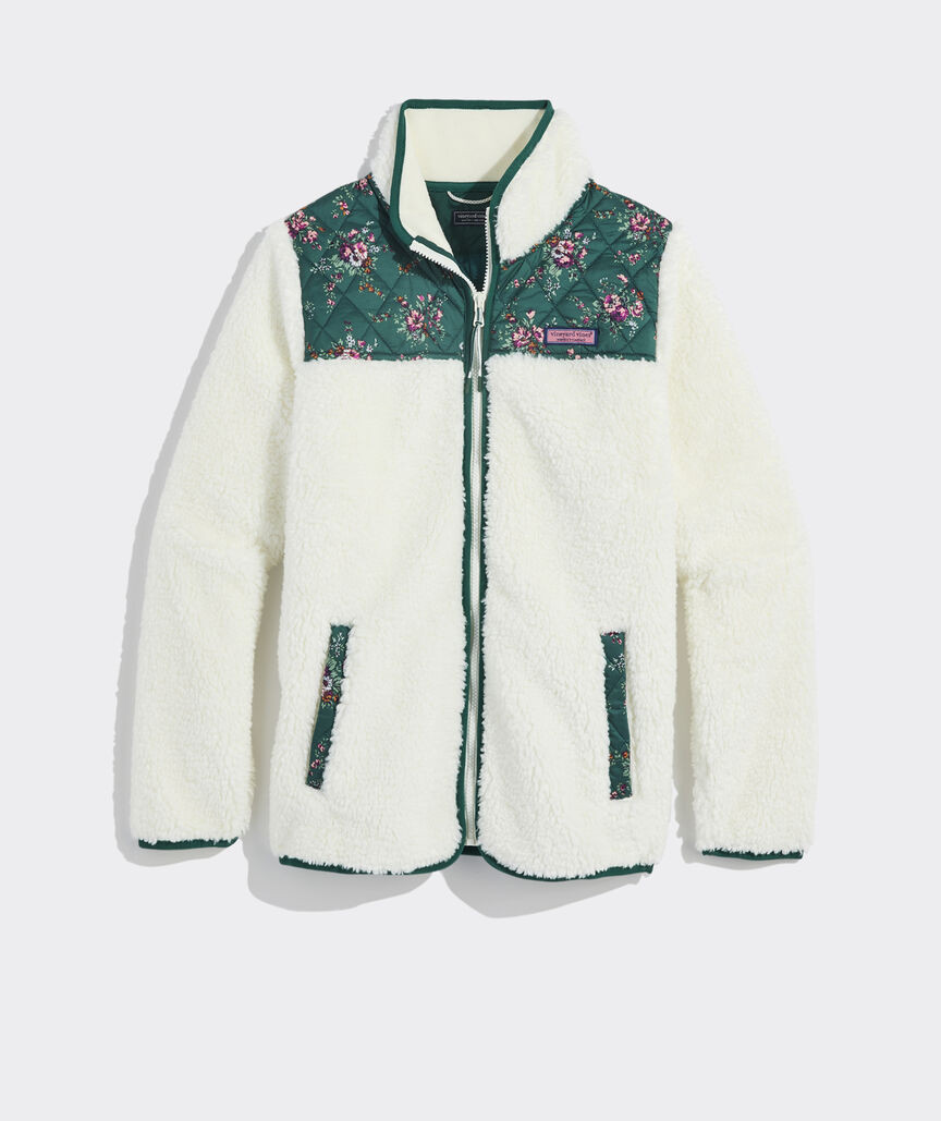 Heritage High-Pile Fleece Mixed Print Jacket | vineyard vines