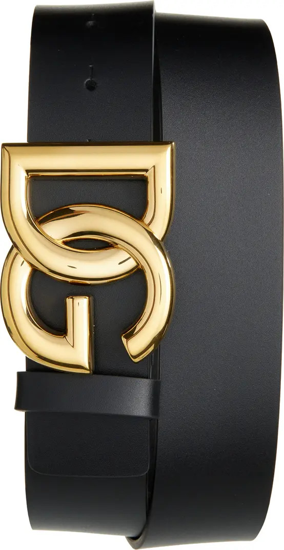 DG Logo Buckle Leather Belt | Nordstrom