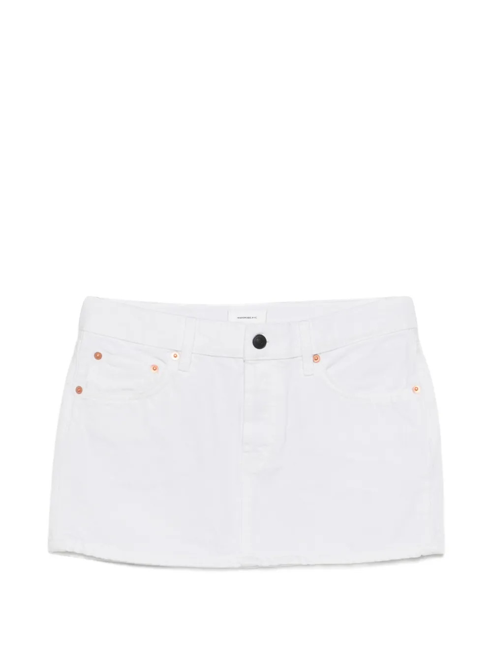 WARDROBE.NYC Denim Mini Skirt | White | FARFETCH | Farfetch Global