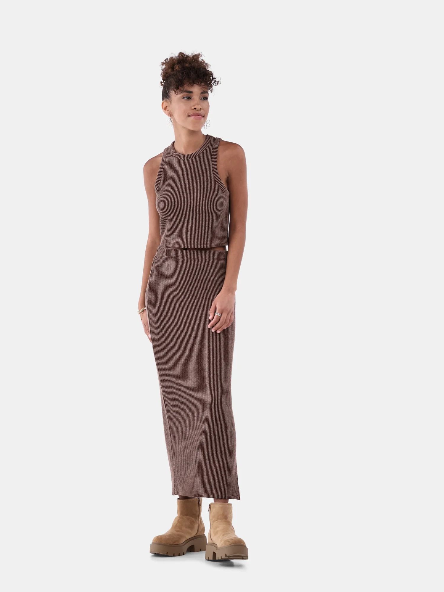 No Boundaries Midi Dress Set, 2-Piece, Women's - Walmart.com | Walmart (US)