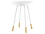 Lavish Home Round Two-Tone End Table With Tray Top, White | Houzz (App)
