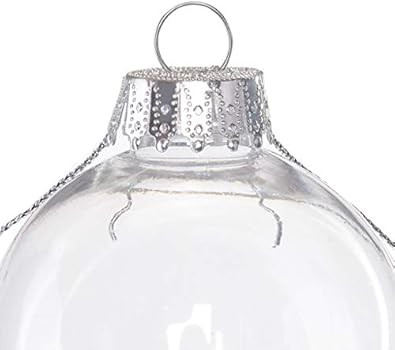 Wenosda Clear Plastic Acrylic Fillable Ball Ornament Set Holiday Ornaments… | Amazon (US)