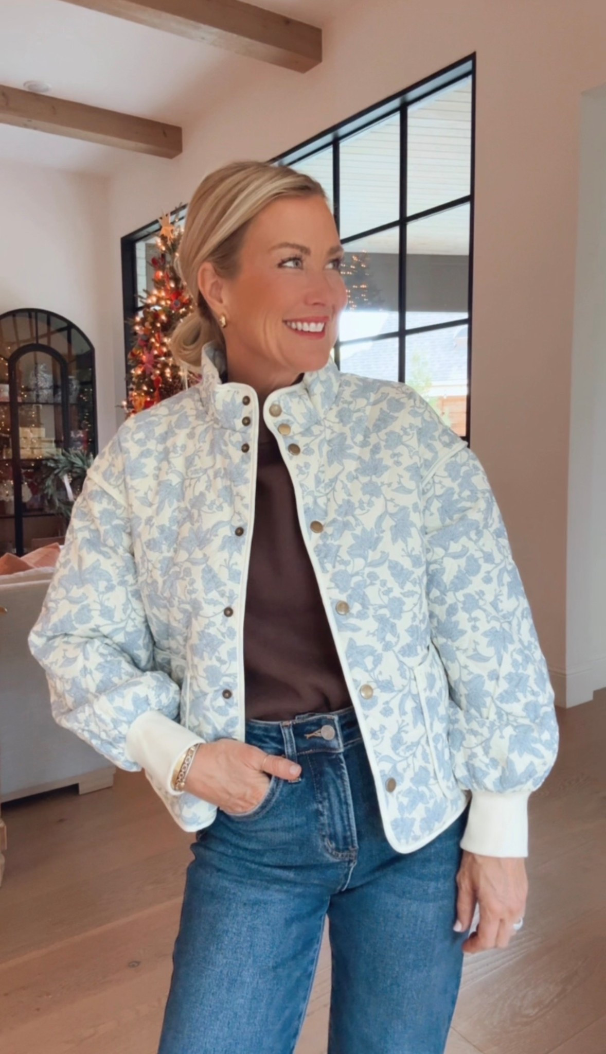 Love this jacket! How adorable is this entire fit? Size XS

#LTKHoliday #LTKOver40 #LTKGiftGuide