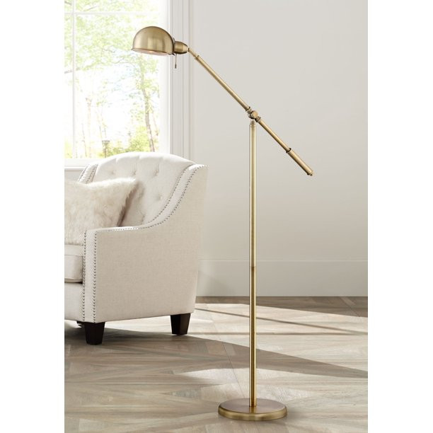 360 Lighting Modern Pharmacy Floor Lamp in Antique Brass Color - Walmart.com | Walmart (US)