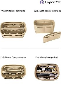 OMYSTYLE Purse Organizer Insert, Felt Tote Bag Organizer Insert with 5 Sizes, Handbag Dividers fo... | Amazon (US)