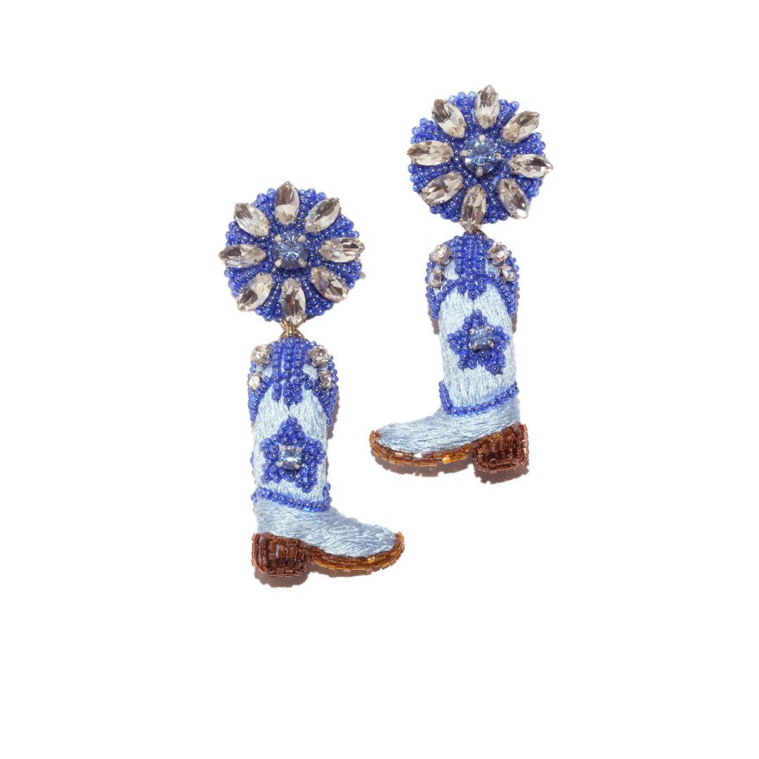 Exclusive Disco Cowgirl Drop Earrings - Midnight Blue by Mignonne Gavigan | Support HerStory