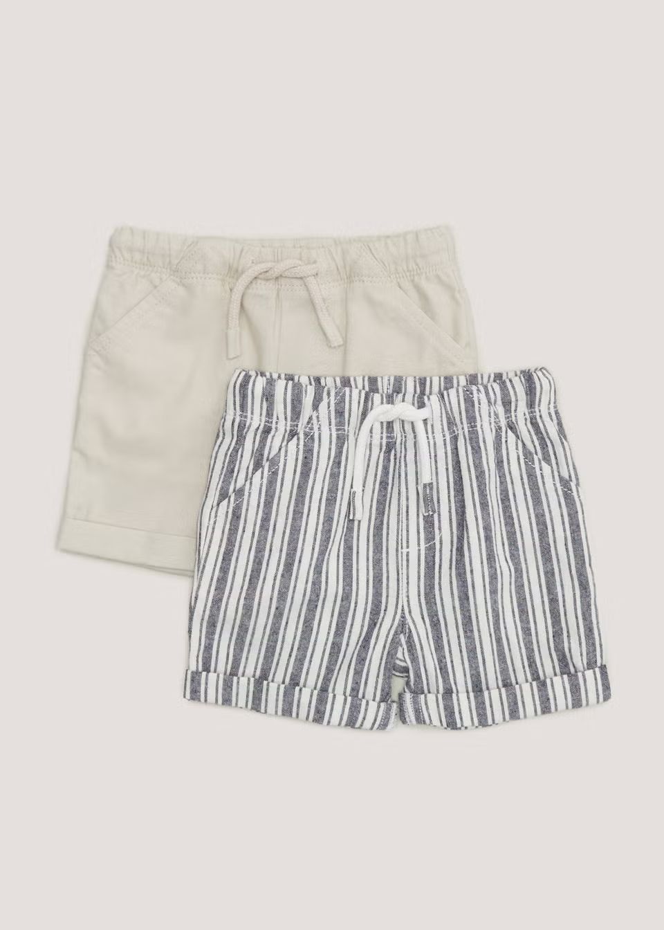 Boys 2 Pack Stripe Woven Shorts (9mths-6yrs) | Matalan (UK)